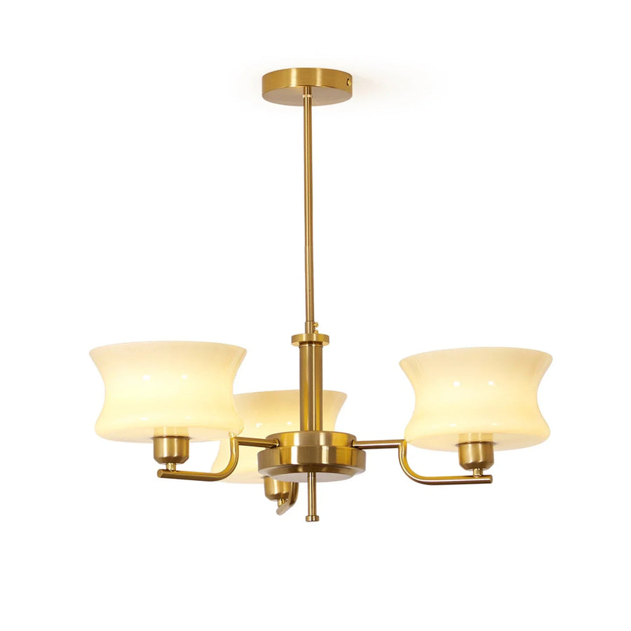 Tiered Chandelier in glass for Dining Room by AUVIELIGHT