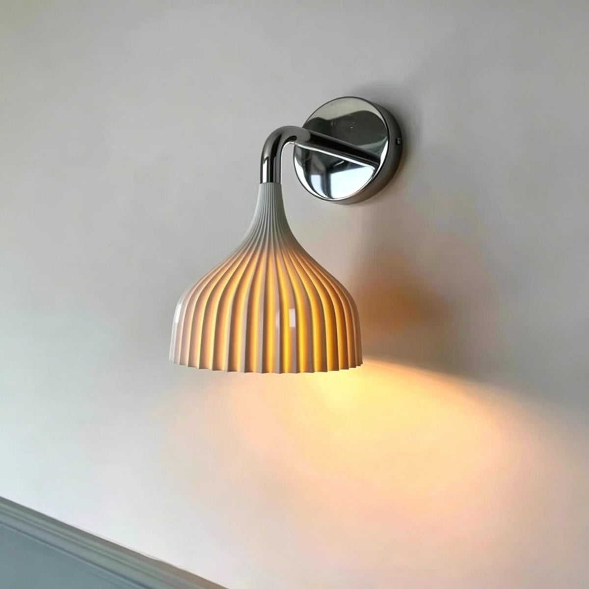Plastic Ribbed Wall Sconce in metal for Hallway by AUVIELIGHT