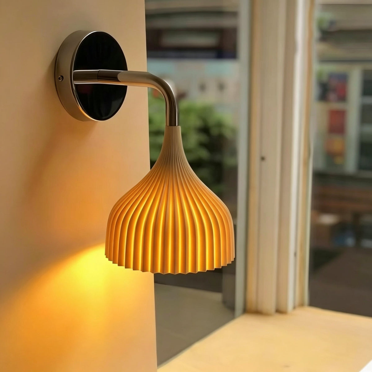 Plastic Ribbed Wall Sconce in metal for Hallway by AUVIELIGHT