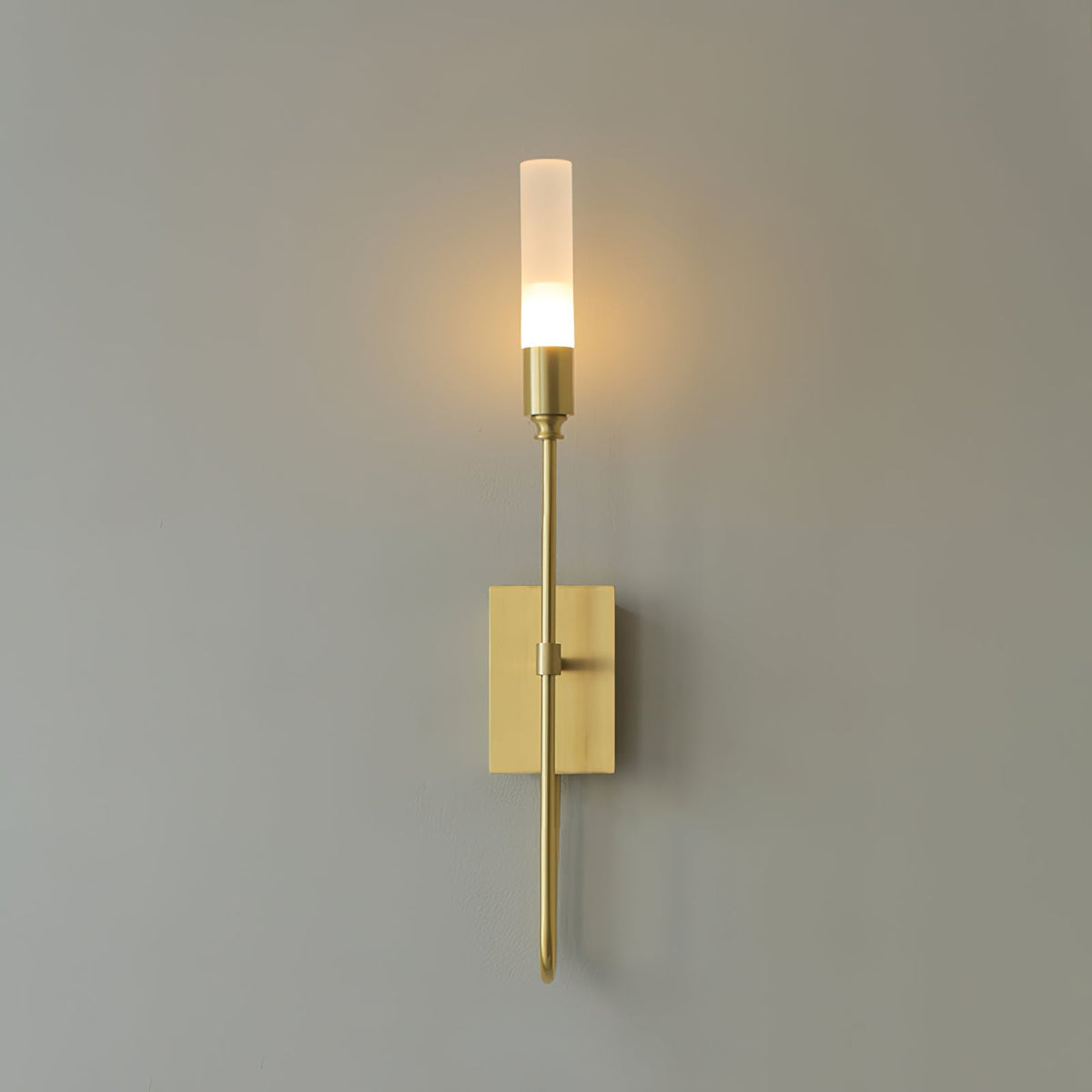 Dual Wall Sconce in acrylic for Hallway by AUVIELIGHT, ∅ 3.9" xH 23.6" / Copper (lron)