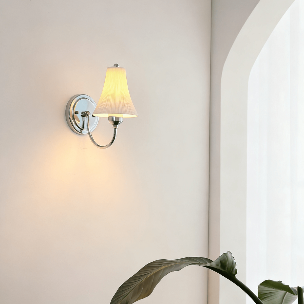 Celeste Pleated Wall Sconce for Hallway by AUVIELIGHT