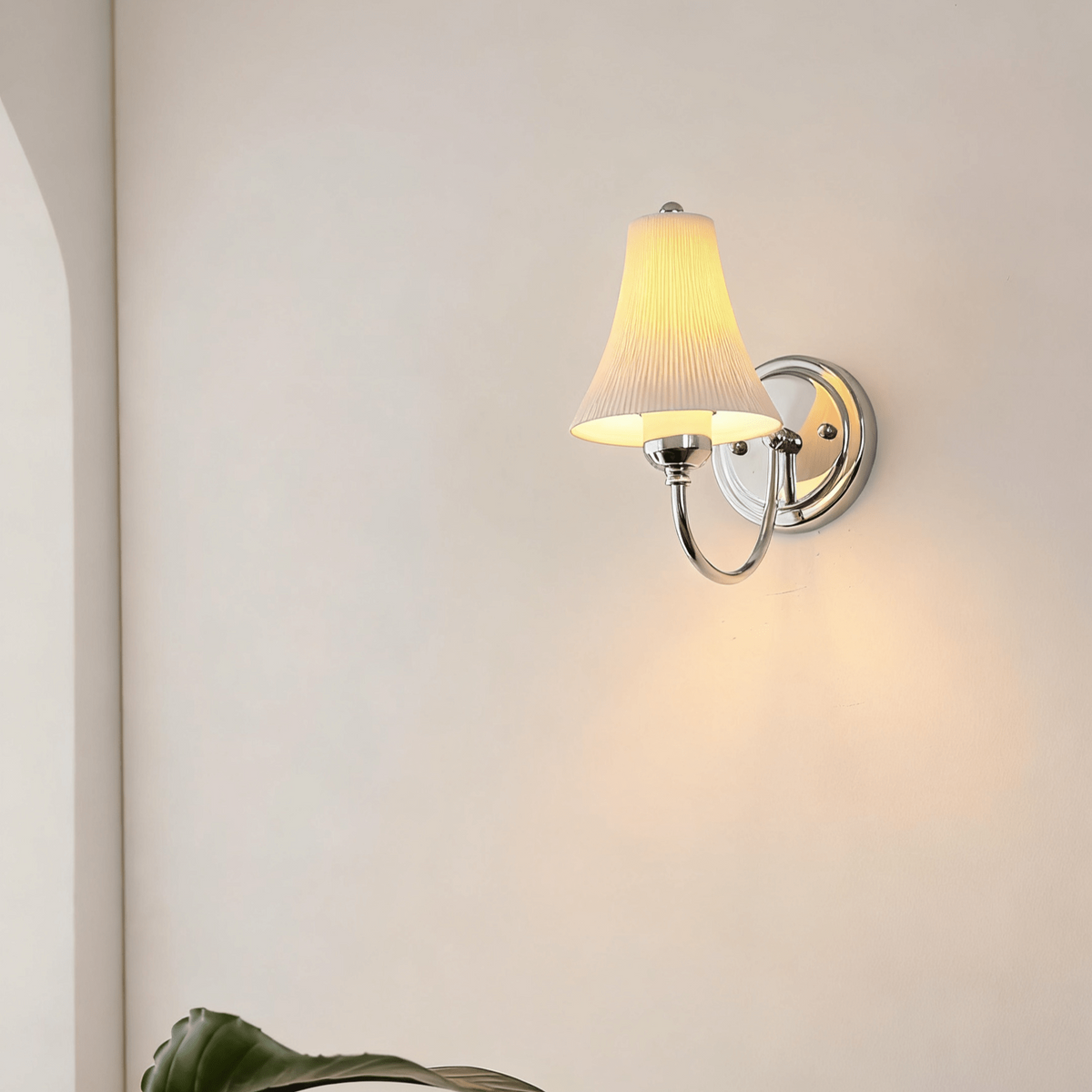 Celeste Pleated Wall Sconce for Hallway by AUVIELIGHT