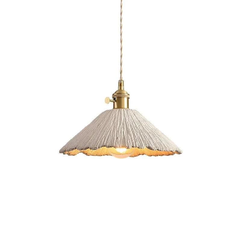 Microcement Wavy Pendant Light for Kitchen Island by AUVIELIGHT