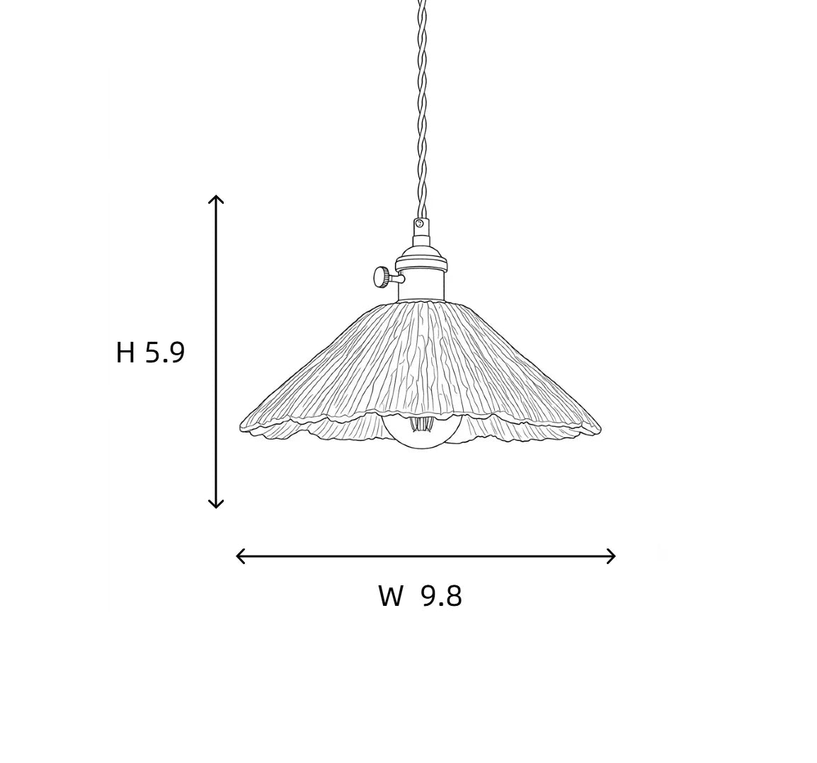 Microcement Wavy Pendant Light for Kitchen Island by AUVIELIGHT