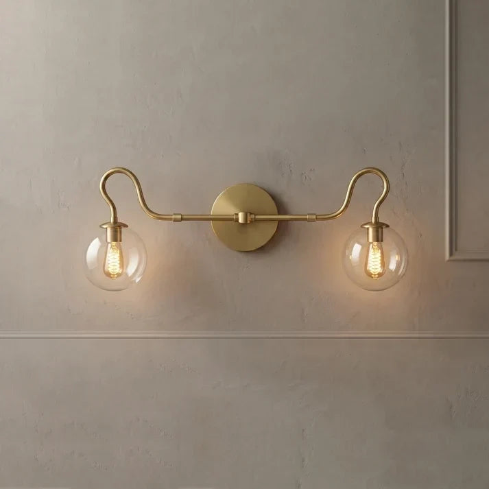 Mid-Century Globe Wall Sconce in glass for Hallway by AUVIELIGHT