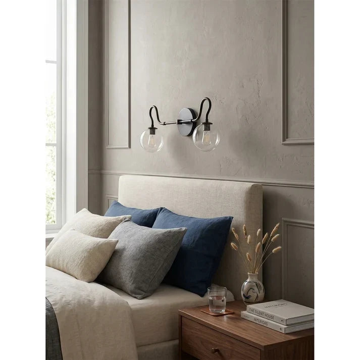 Mid-Century Globe Wall Sconce in glass for Hallway by AUVIELIGHT