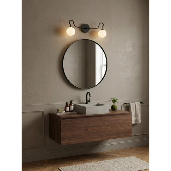 Mid-Century Globe Wall Sconce in glass for Hallway by AUVIELIGHT