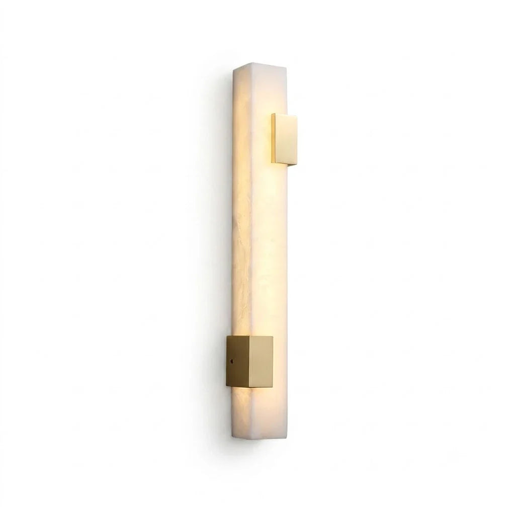 Minimalist Pillar Wall Sconce in brass for Hallway by AUVIELIGHT