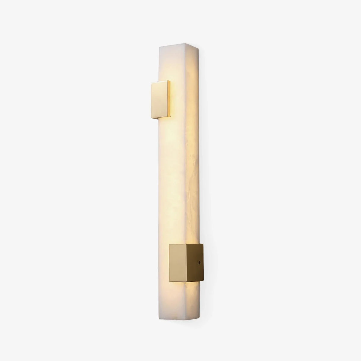 Minimalist Pillar Wall Sconce in brass for Hallway by AUVIELIGHT, ∅ 3.1" x H 19.7" / Gold & White / Warm Light