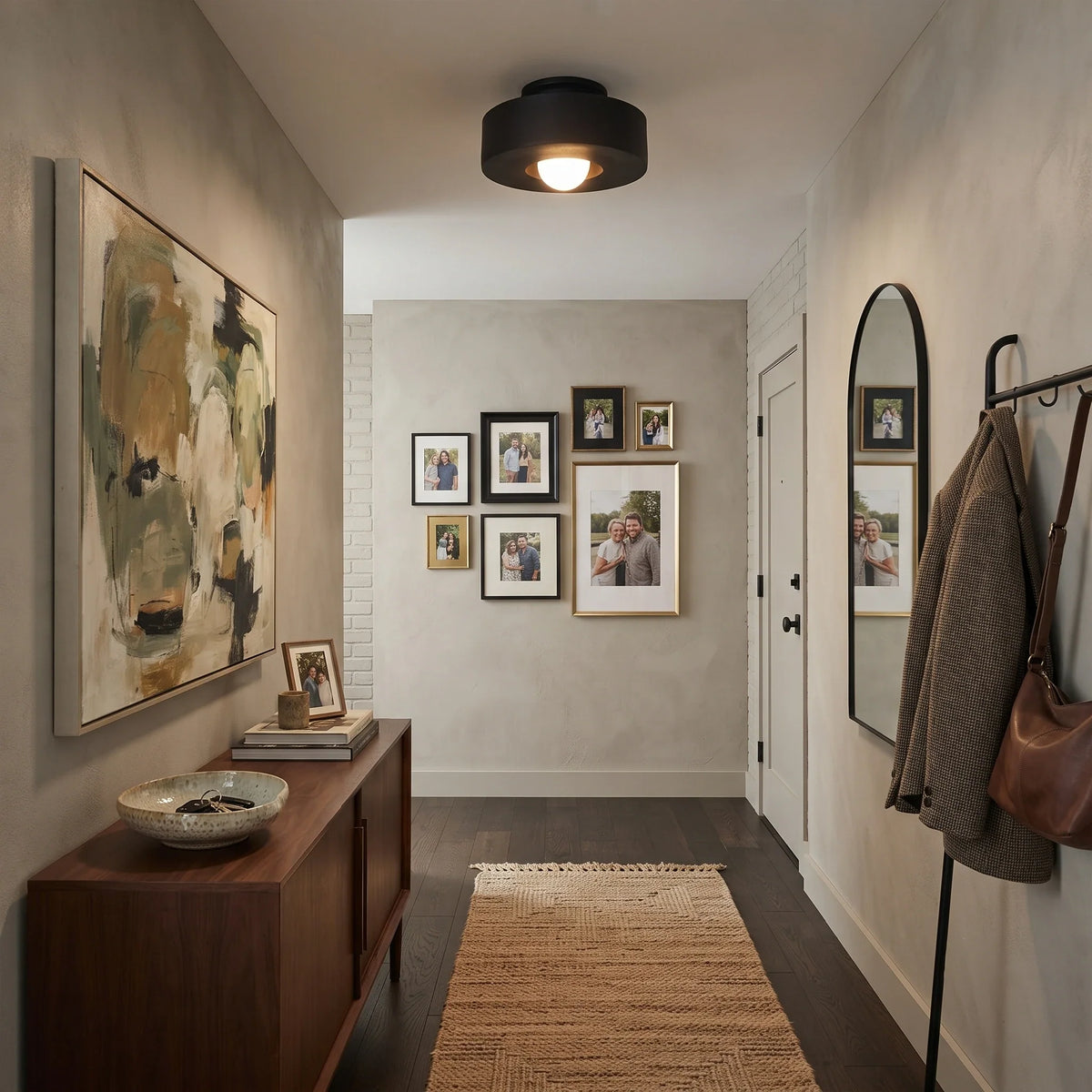 Resin Flush Mount for Low Ceilings by AUVIELIGHT