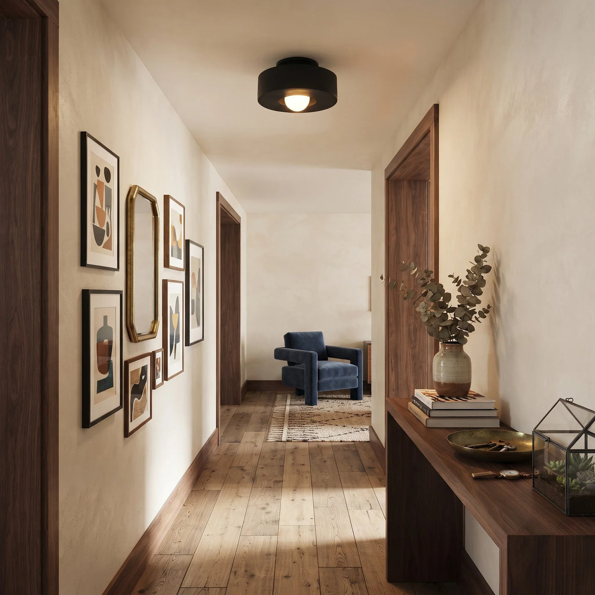 Resin Flush Mount for Low Ceilings by AUVIELIGHT