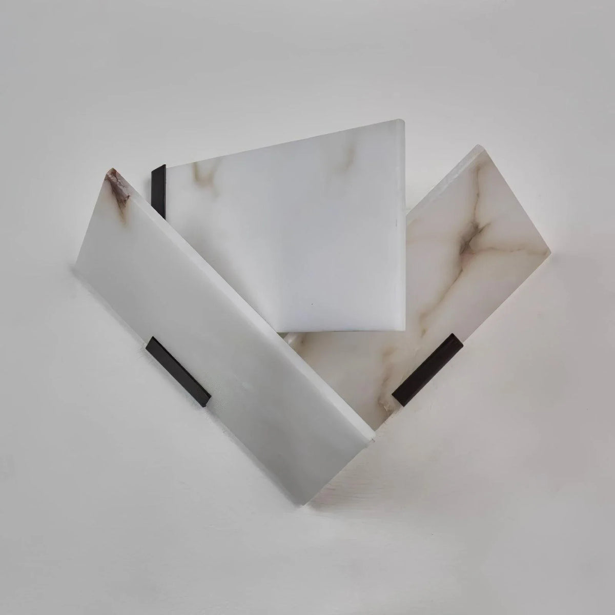 Vein Light in stone for Living Room by AUVIELIGHT, Right ∅ 11.9"x H 8.3" / 30cm x H 21cm / White / Warm Light