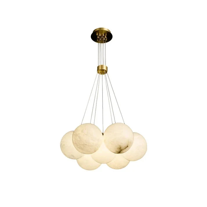 Modern Globe Cluster Chandelier in alabaster for Dining Room by AUVIELIGHT
