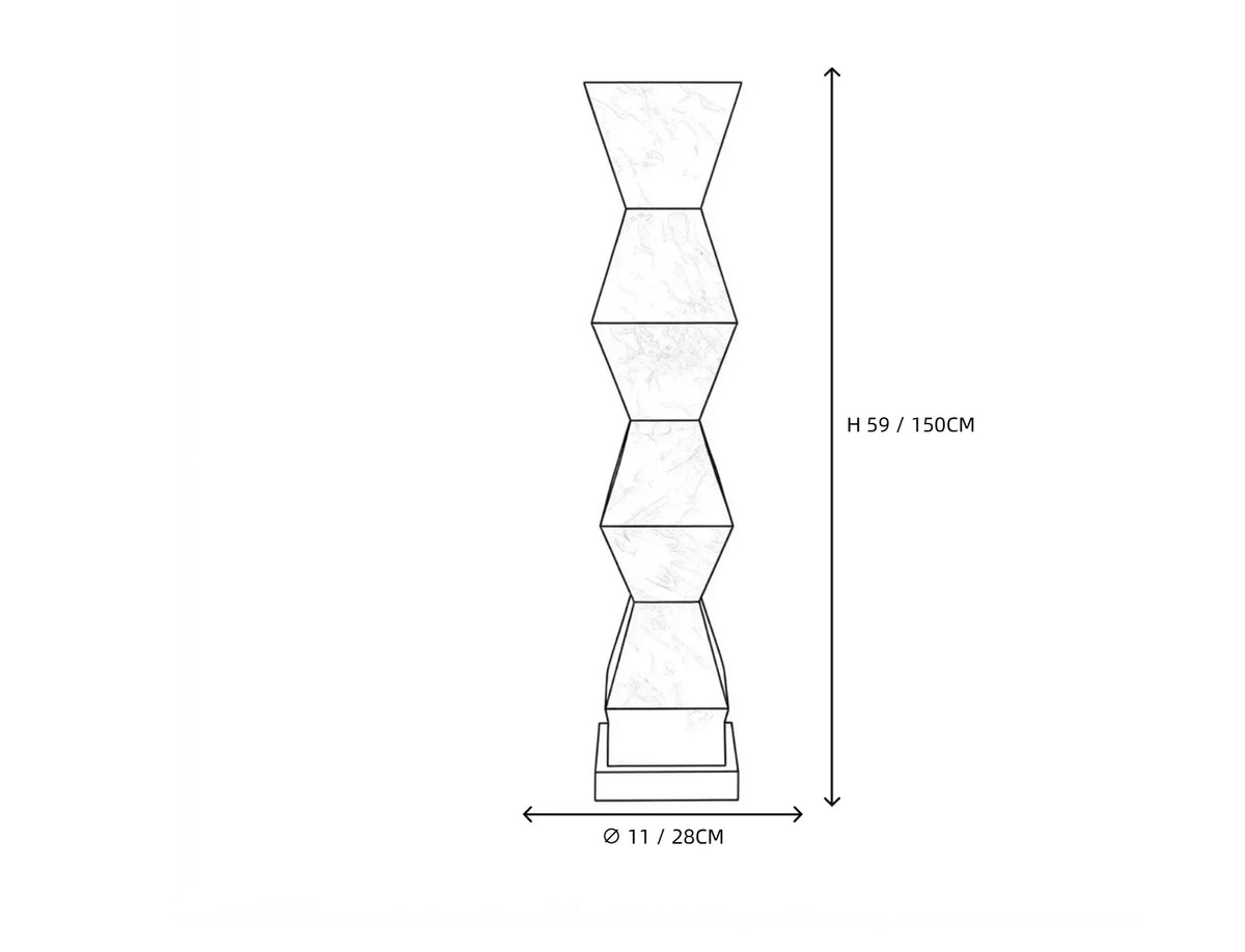Modern Column Floor Lamp in alabaster for Living Room by AUVIELIGHT