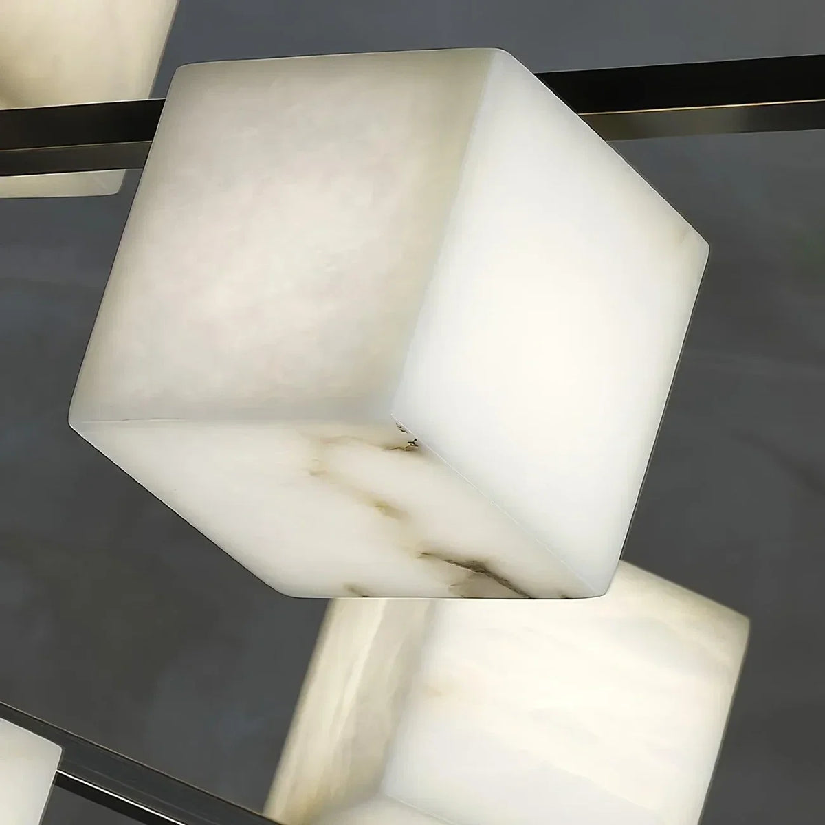 Modern Cube Branch Chandelier in alabaster for Dining Room by AUVIELIGHT