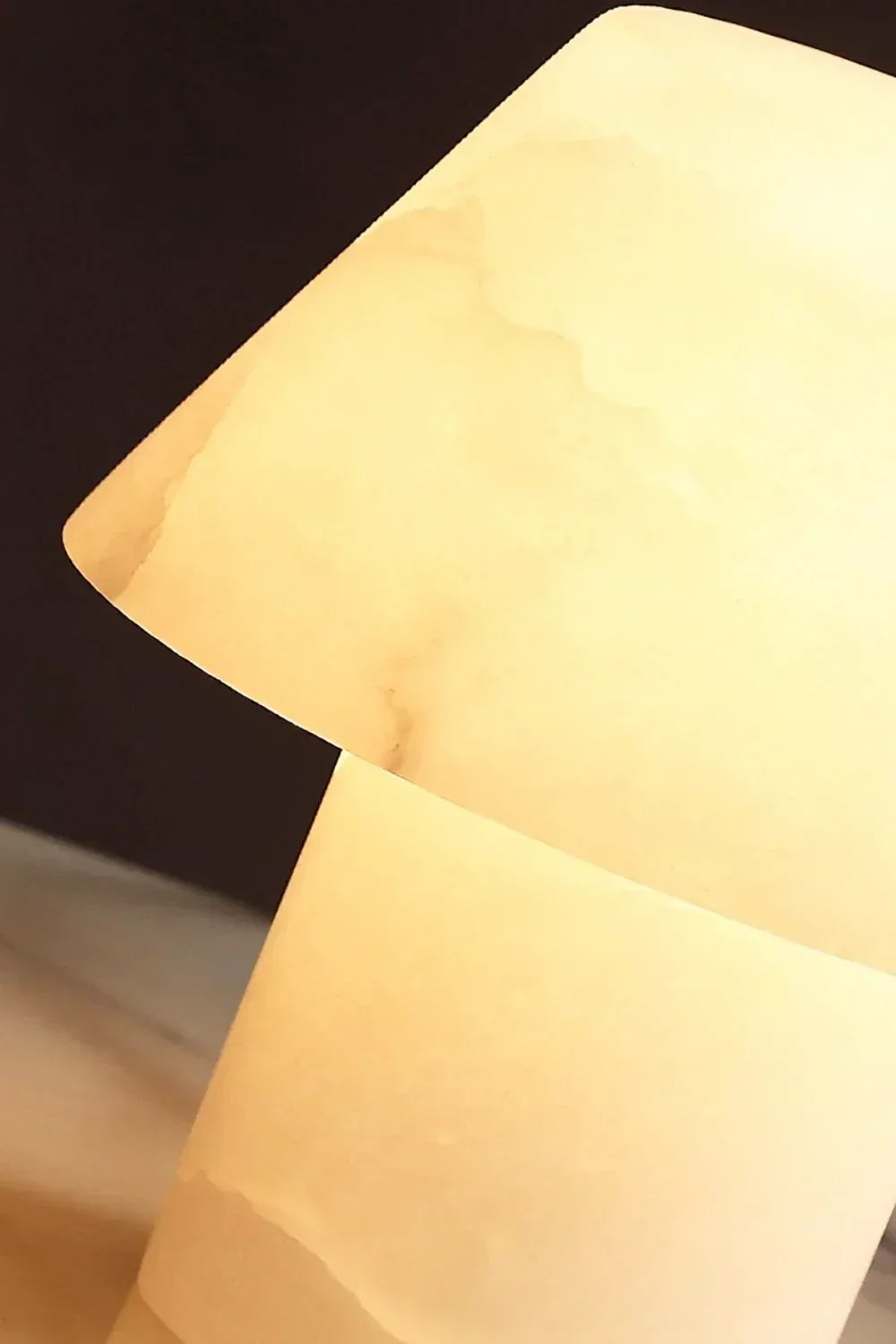 Modern Mushroom Table Lamp in alabaster for Living Room by AUVIELIGHT