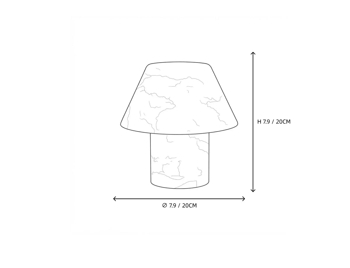 Modern Mushroom Table Lamp in alabaster for Living Room by AUVIELIGHT