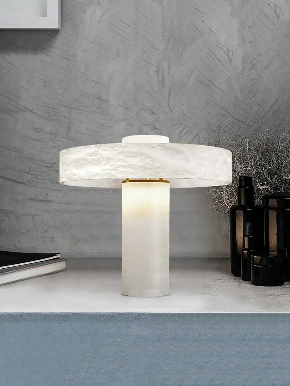 Modern Bar Table Lamp in alabaster for Living Room by AUVIELIGHT