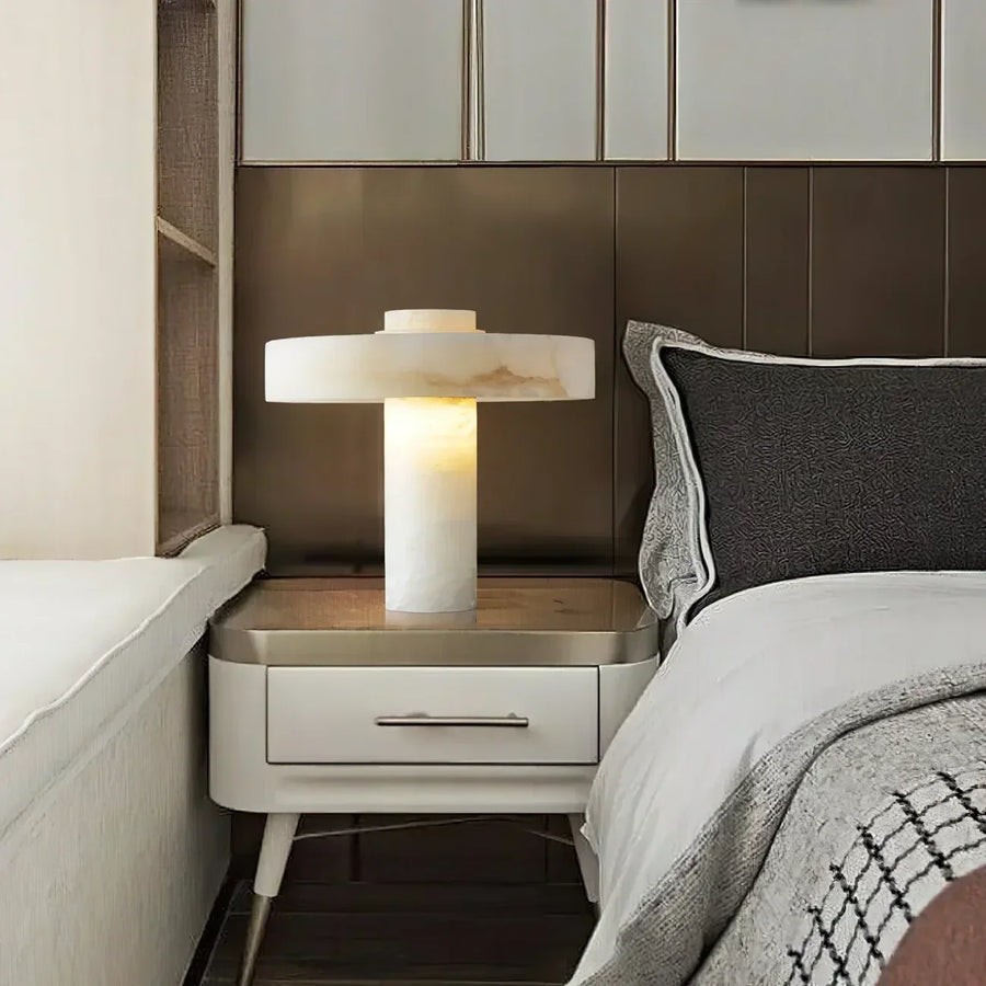 Modern Bar Table Lamp in alabaster for Living Room by AUVIELIGHT