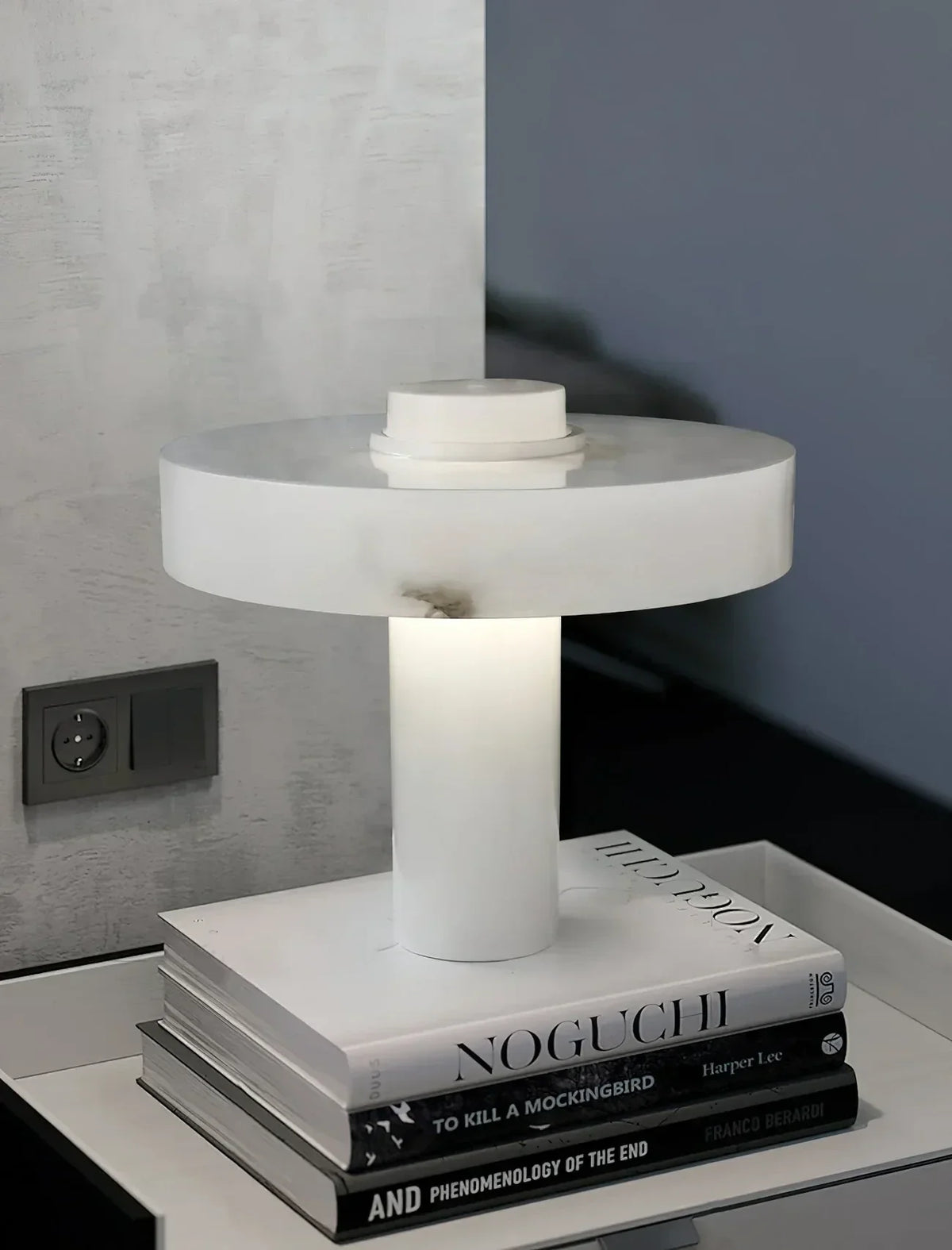 Modern Bar Table Lamp in alabaster for Living Room by AUVIELIGHT