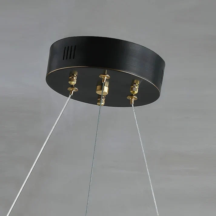 Modern Curved Ring Chandelier in alabaster for Dining Room by AUVIELIGHT