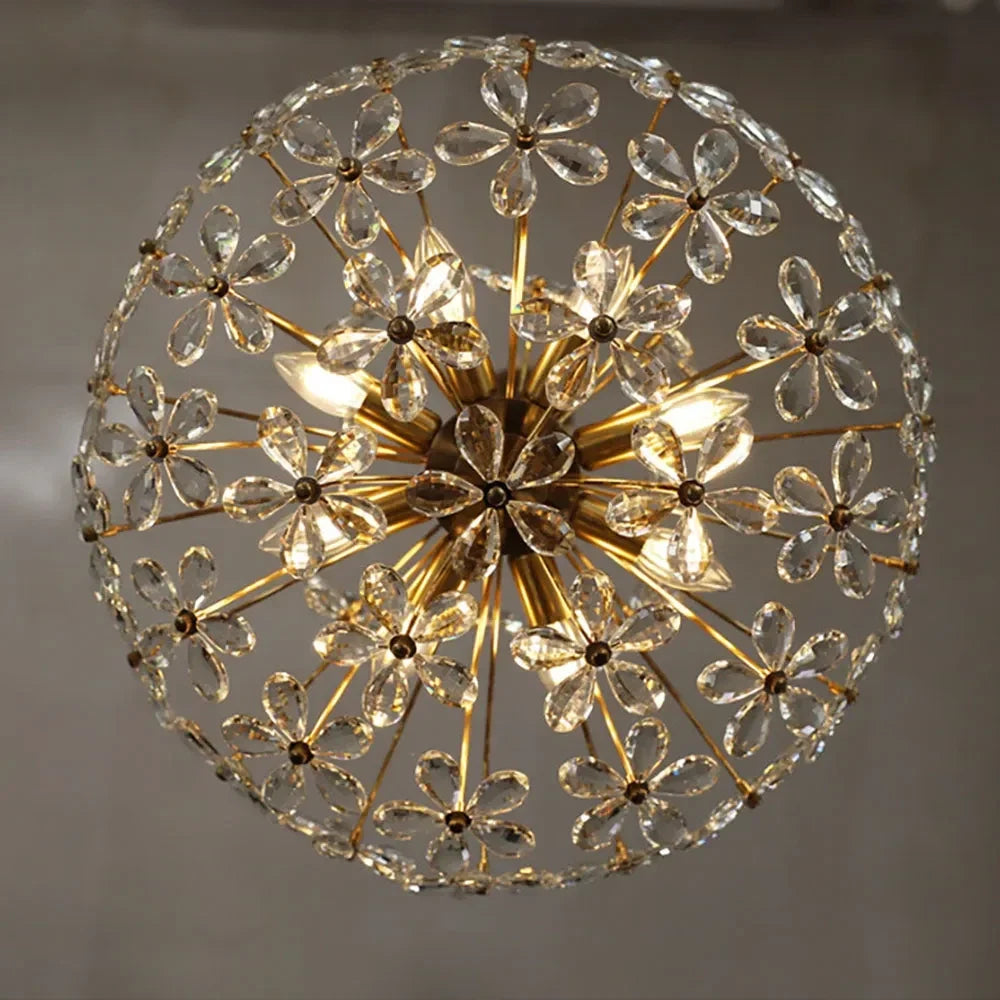 French Flower Basket Chandelier in crystal for Dining Room by AUVIELIGHT