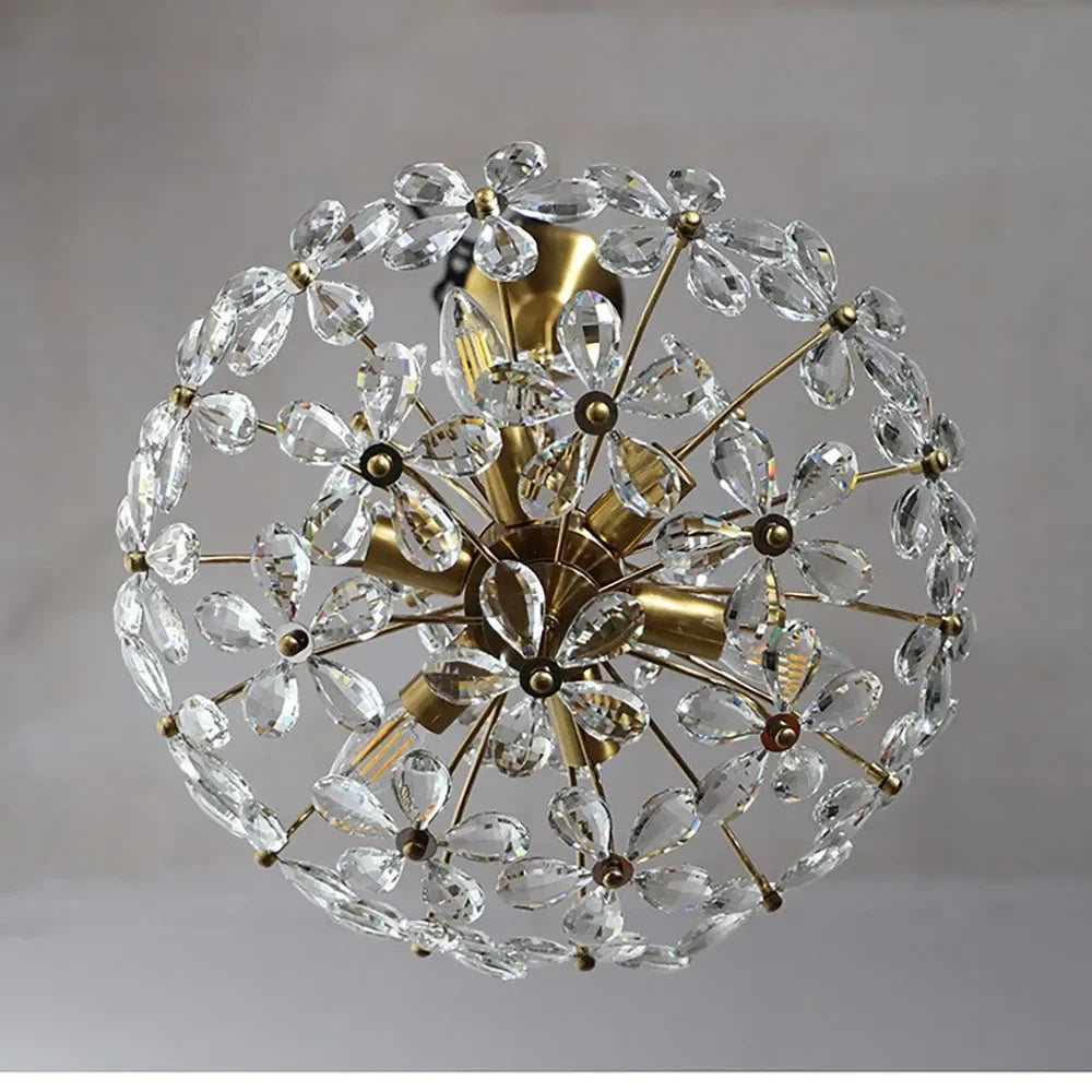 French Flower Basket Chandelier in crystal for Dining Room by AUVIELIGHT