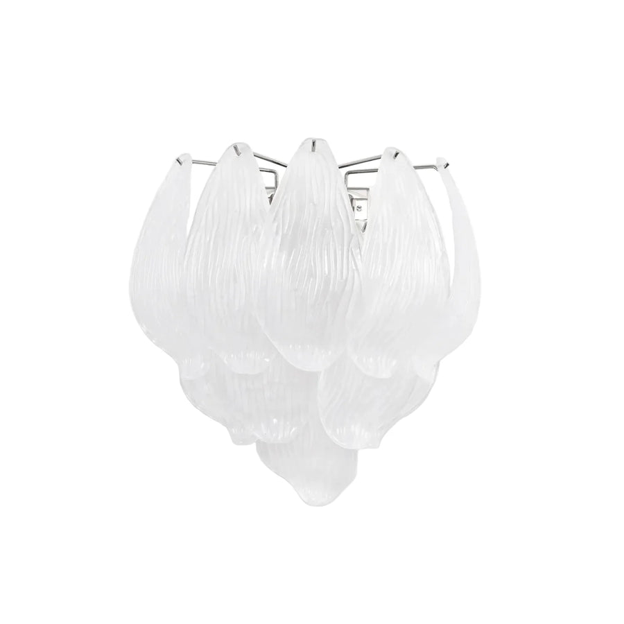 Modern Petal Wall Sconce in frosted glass for Hallway by AUVIELIGHT, L 14.2″ x H 15.7″ x W 7.9″ / Colour