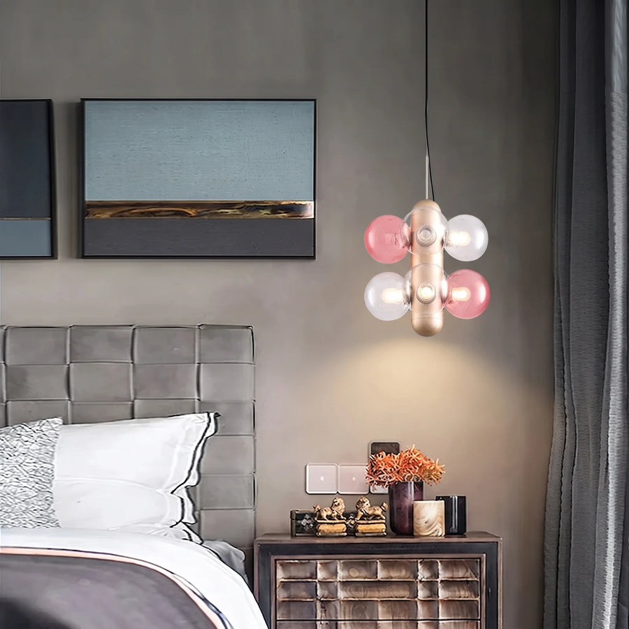 Modern Orb Chandelier in glass for Dining Room by AUVIELIGHT