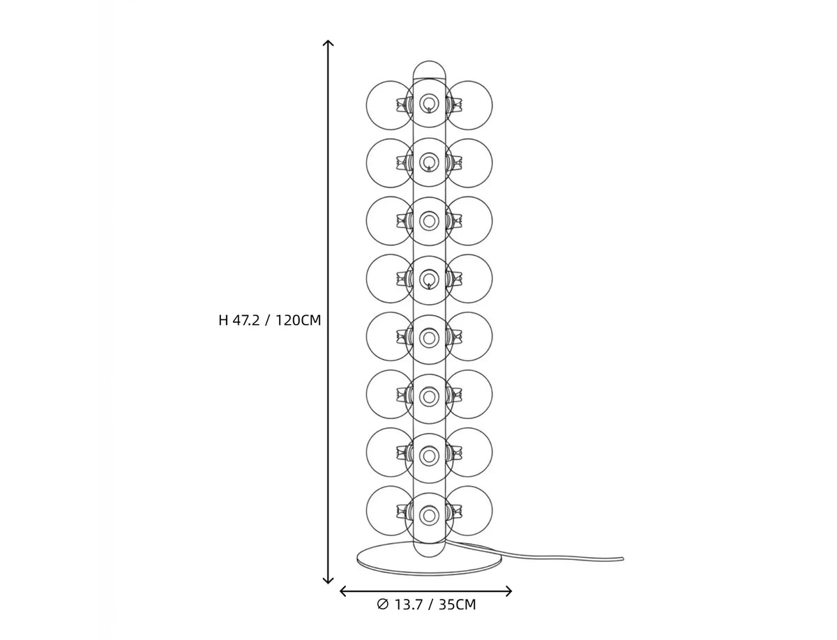 Modern Globe Column Floor Lamp for Living Room by AUVIELIGHT