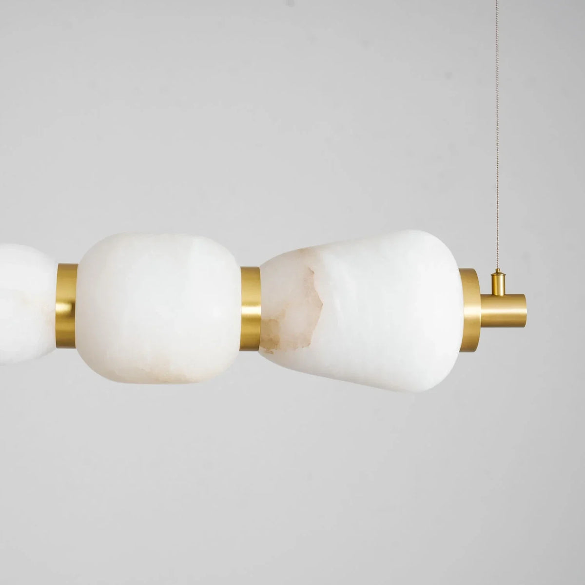 Segmented Bar Pendant Light in alabaster for Kitchen Island by AUVIELIGHT