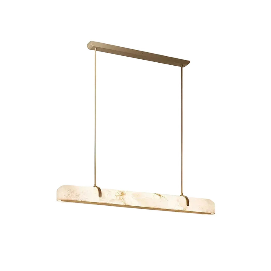 Modern Slim Linear Pendant Light in alabaster for Kitchen Island by AUVIELIGHT