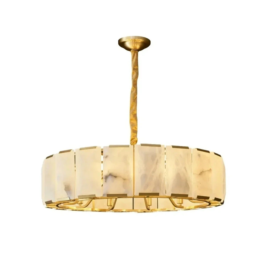 Modern Round Chandelier in alabaster for Dining Room by AUVIELIGHT