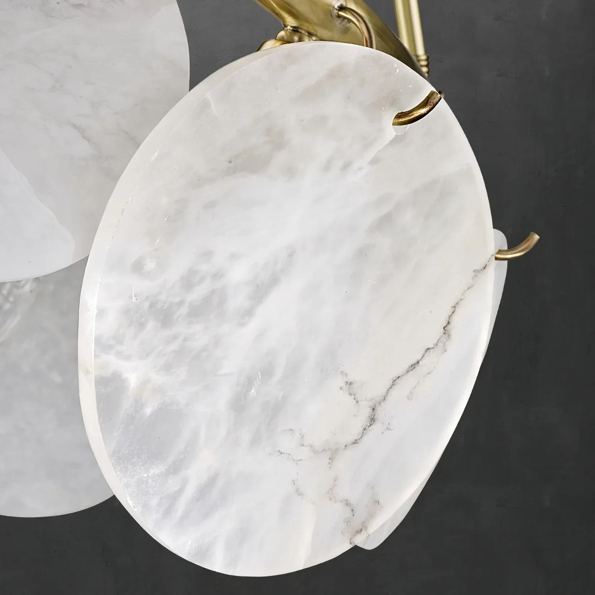 Modern Disc Chandelier in alabaster for Dining Room by AUVIELIGHT