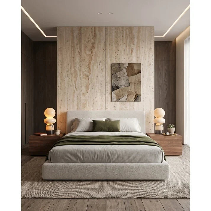 Stacked Table Lamp in alabaster for Living Room by AUVIELIGHT