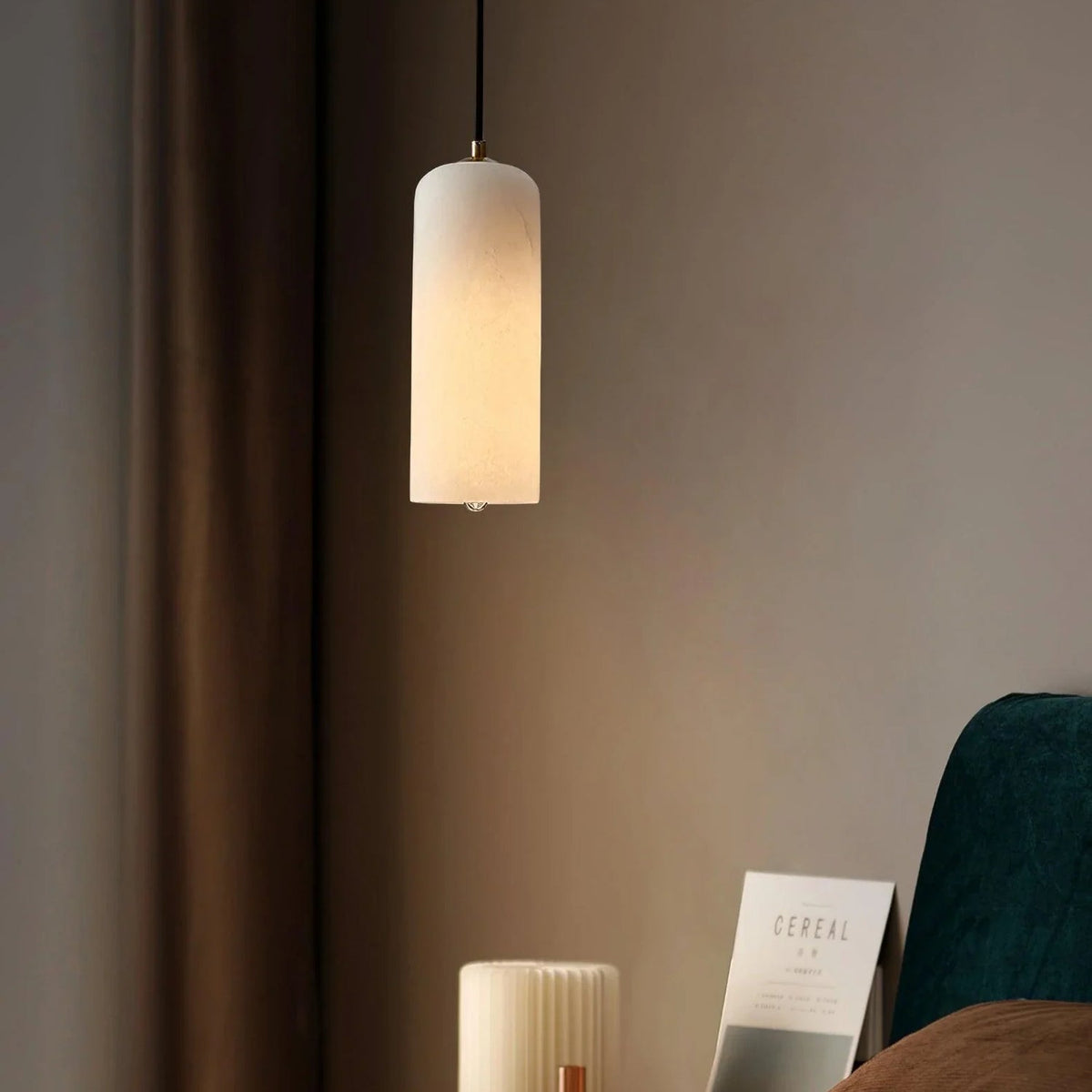 Monty Pendant Light in alabaster for Kitchen Island by AUVIELIGHT