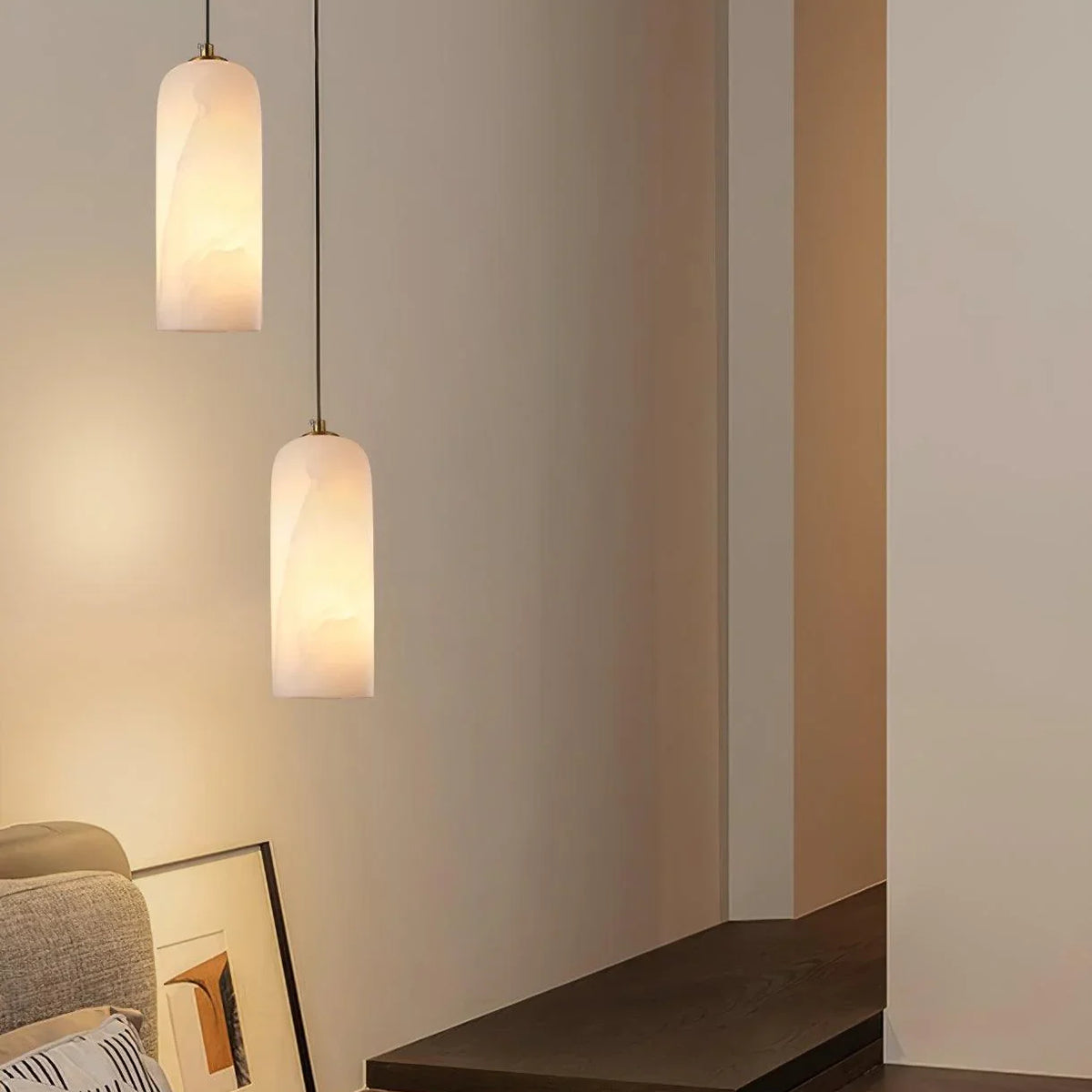 Monty Pendant Light in alabaster for Kitchen Island by AUVIELIGHT