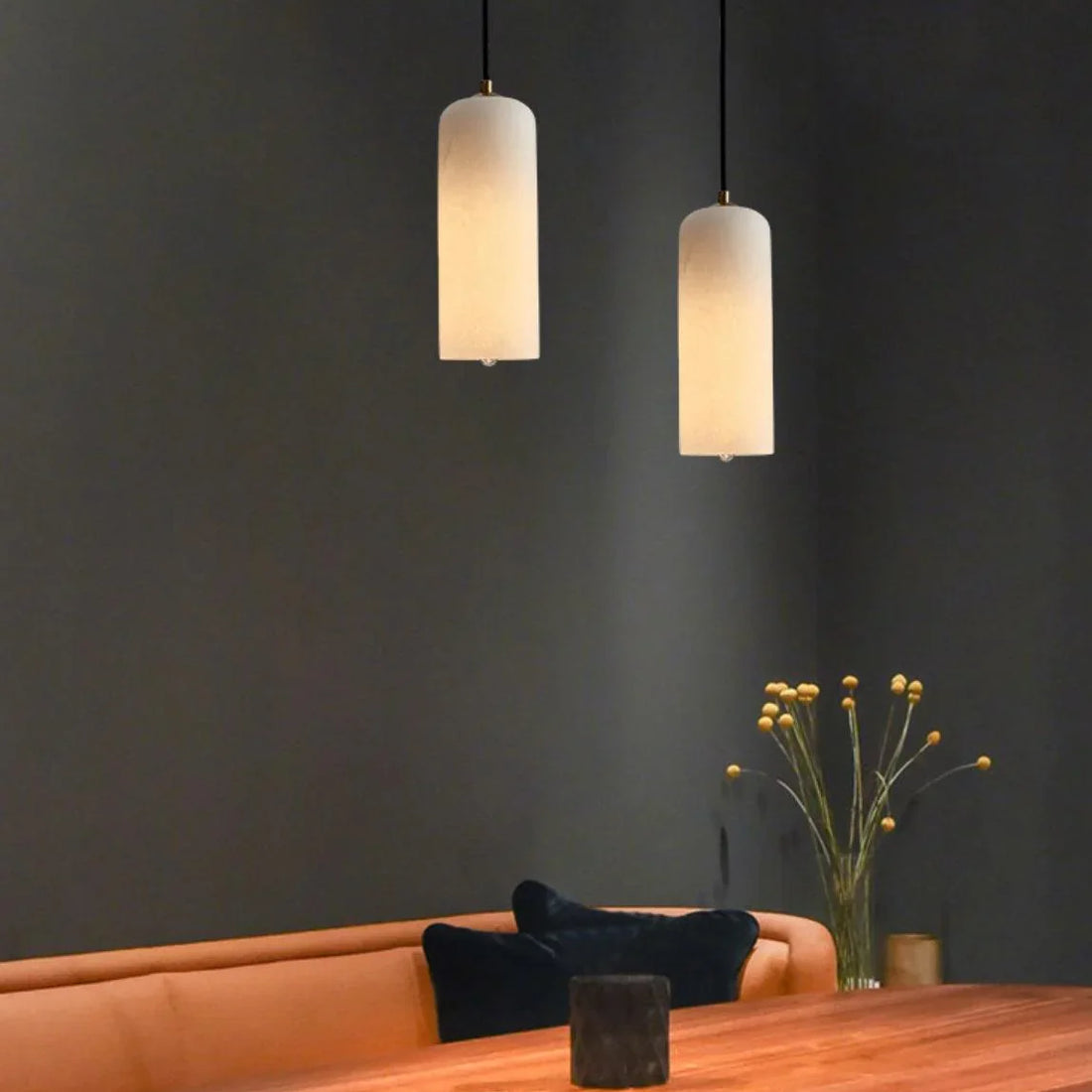 Monty Pendant Light in alabaster for Kitchen Island by AUVIELIGHT