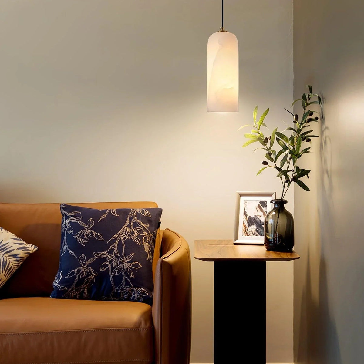 Monty Pendant Light in alabaster for Kitchen Island by AUVIELIGHT