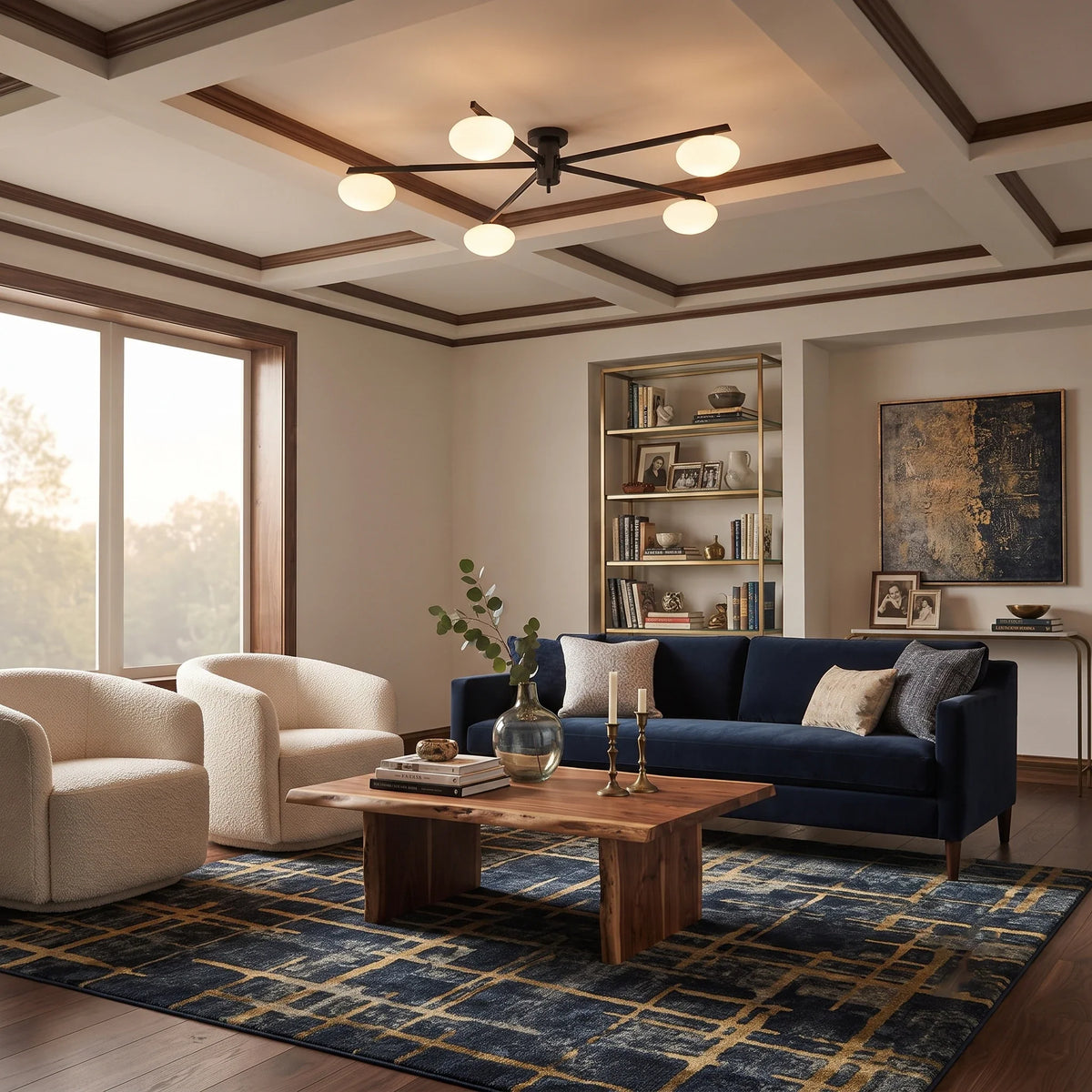 Modern Chandelier in brass for Dining Room by AUVIELIGHT