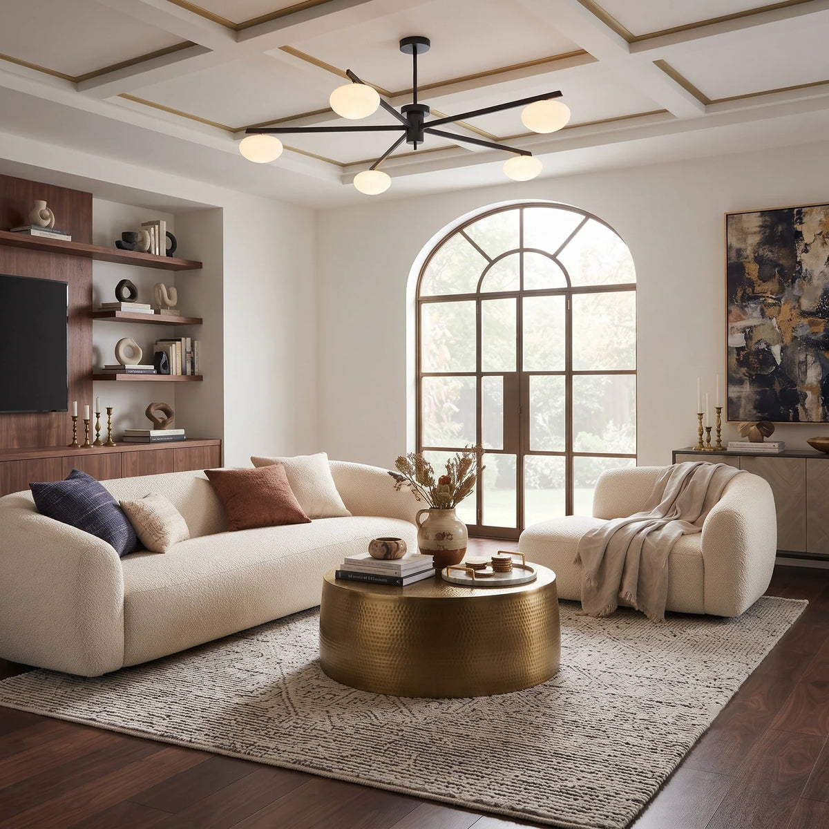 Modern Chandelier in brass for Dining Room by AUVIELIGHT