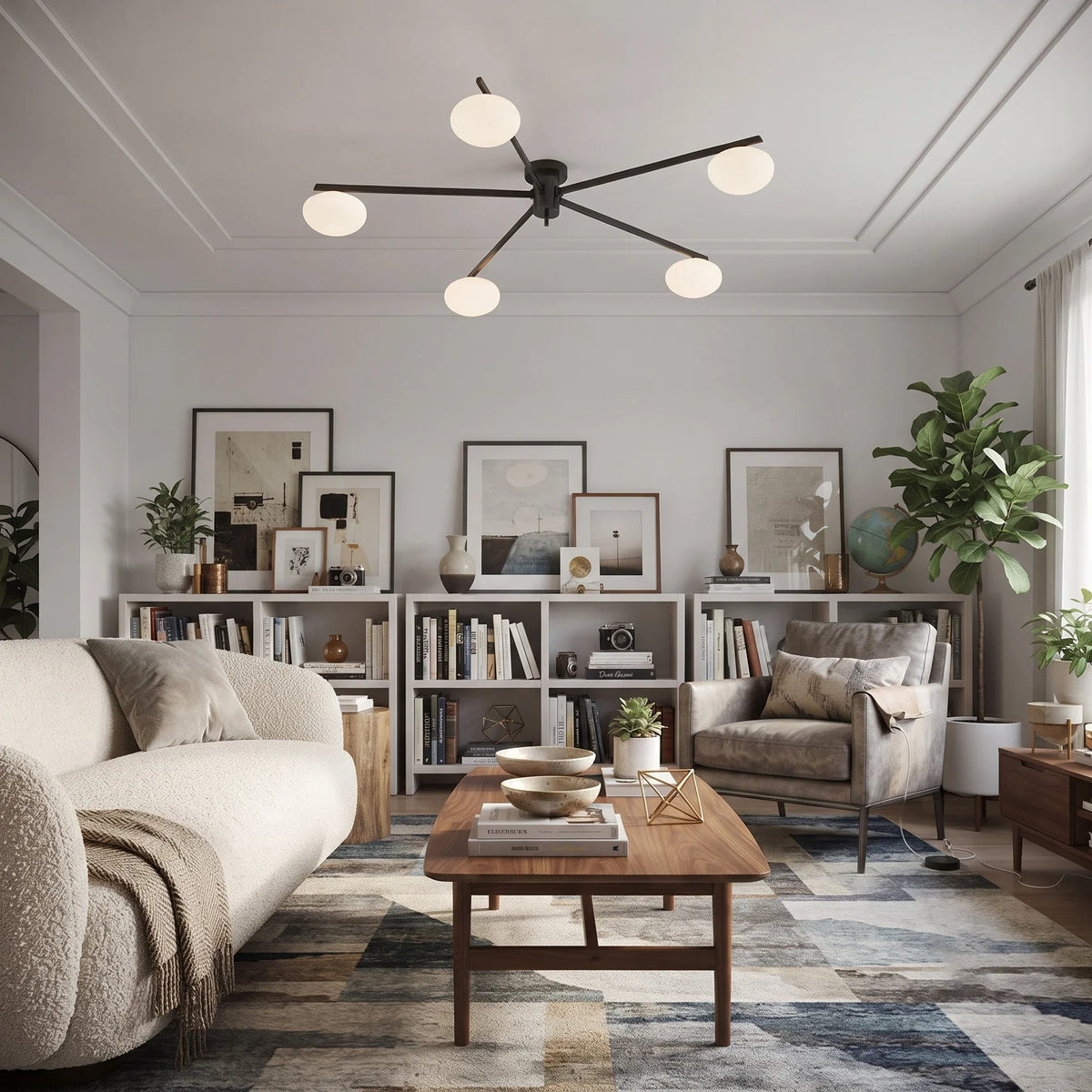 Modern Chandelier in brass for Dining Room by AUVIELIGHT
