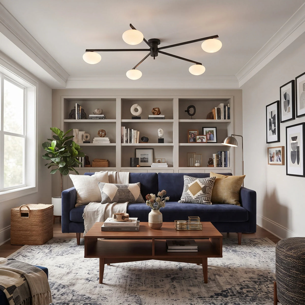 Modern Chandelier in brass for Dining Room by AUVIELIGHT