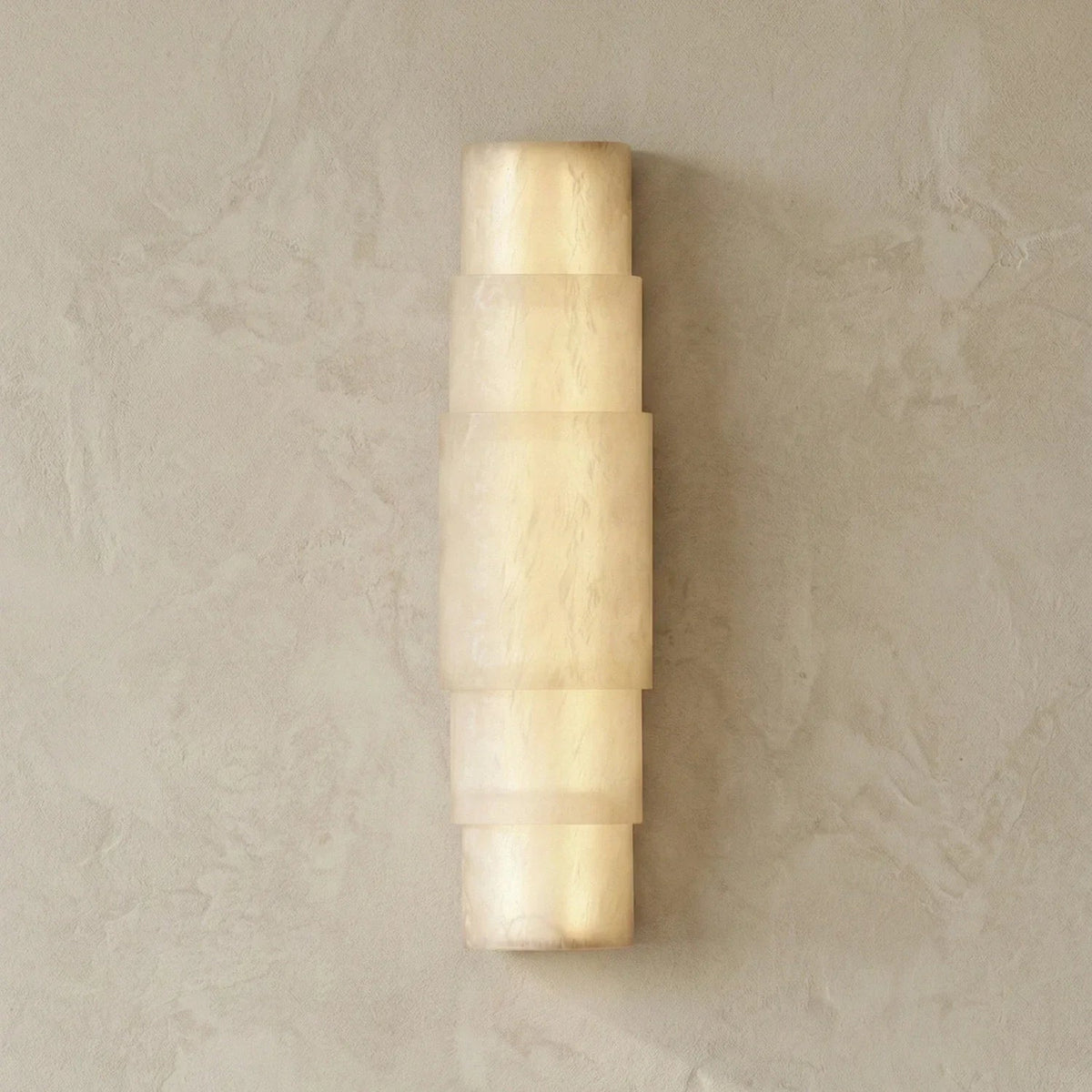 Layer Stacked Wall Light in alabaster for Hallway by AUVIELIGHT