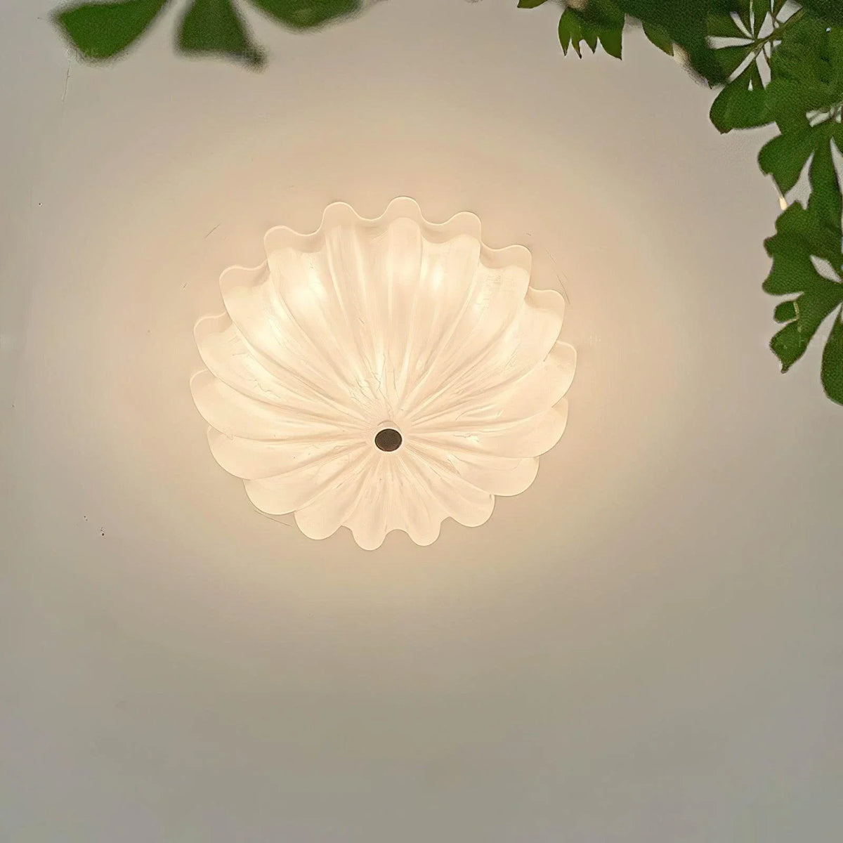 Fluted Flush Mount in glass for Low Ceilings by AUVIELIGHT