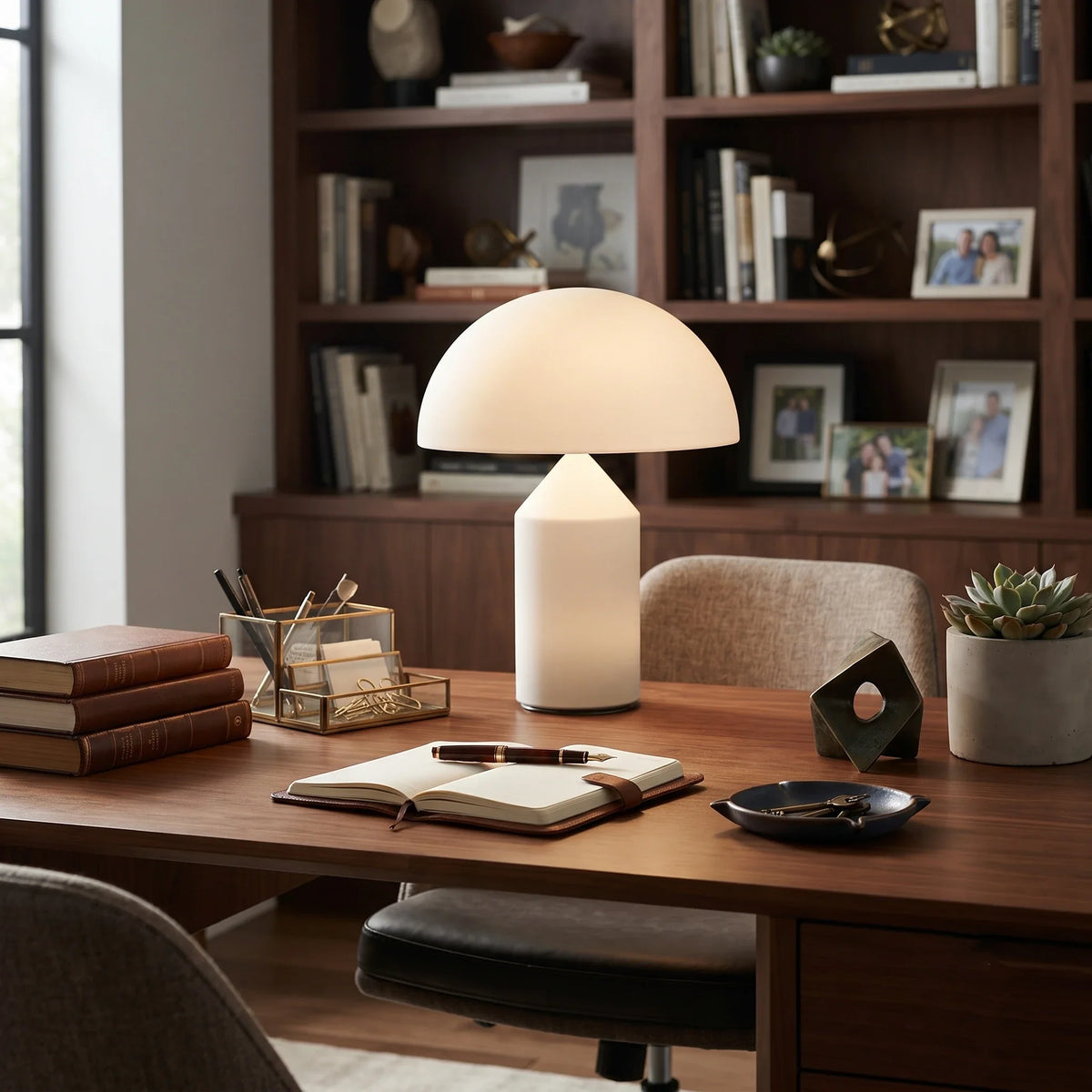 Mushroom Dome Table Lamp in glass for Living Room by AUVIELIGHT