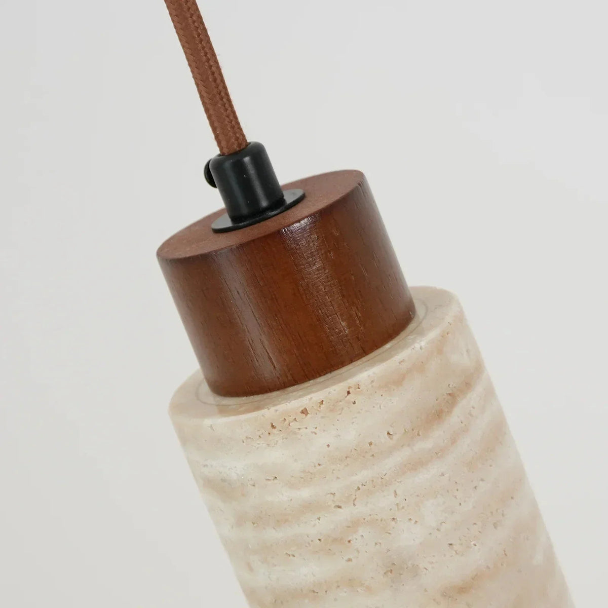 Modern Pendant Light in natural travertine for Kitchen Island by AUVIELIGHT