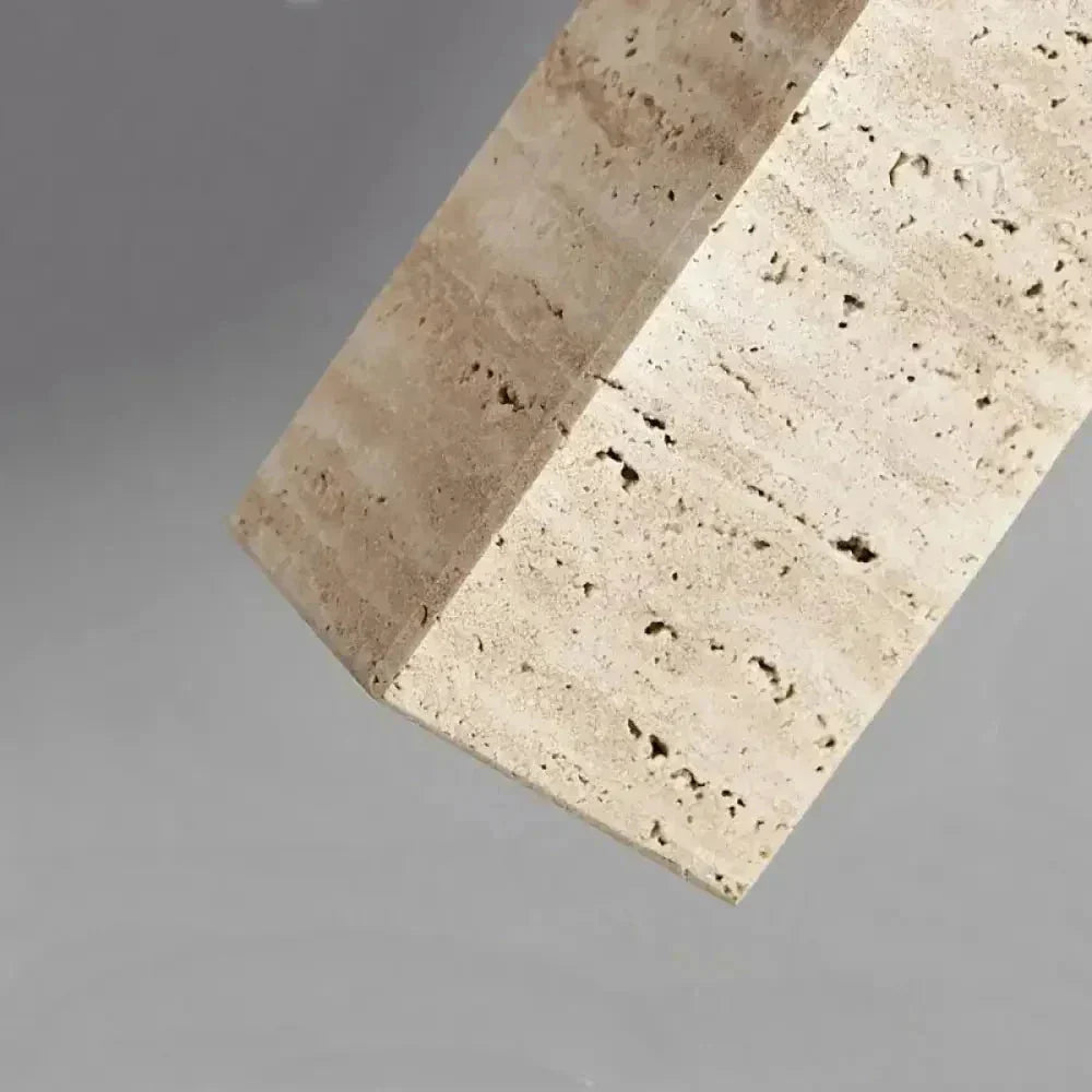 Modern Pendant Light in natural travertine for Kitchen Island by AUVIELIGHT