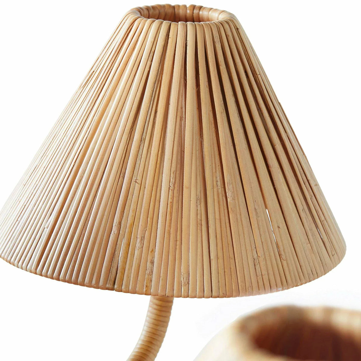 Pleated Chandelier in natural rattan for Dining Room by AUVIELIGHT