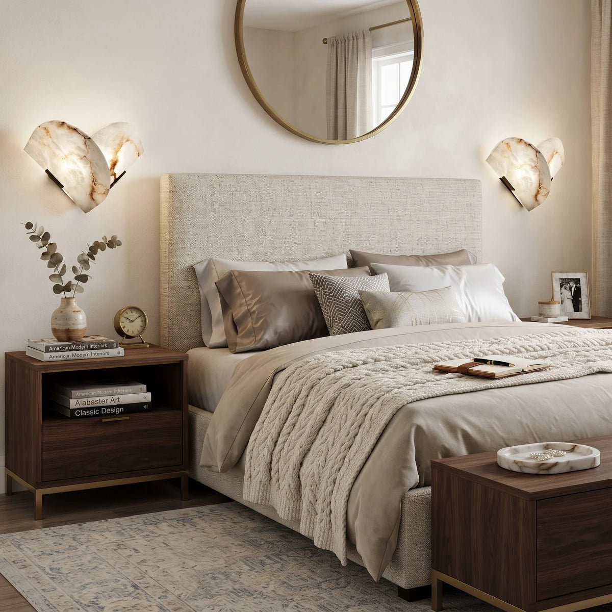 Layered Wall Light in natural stone for Hallway by AUVIELIGHT